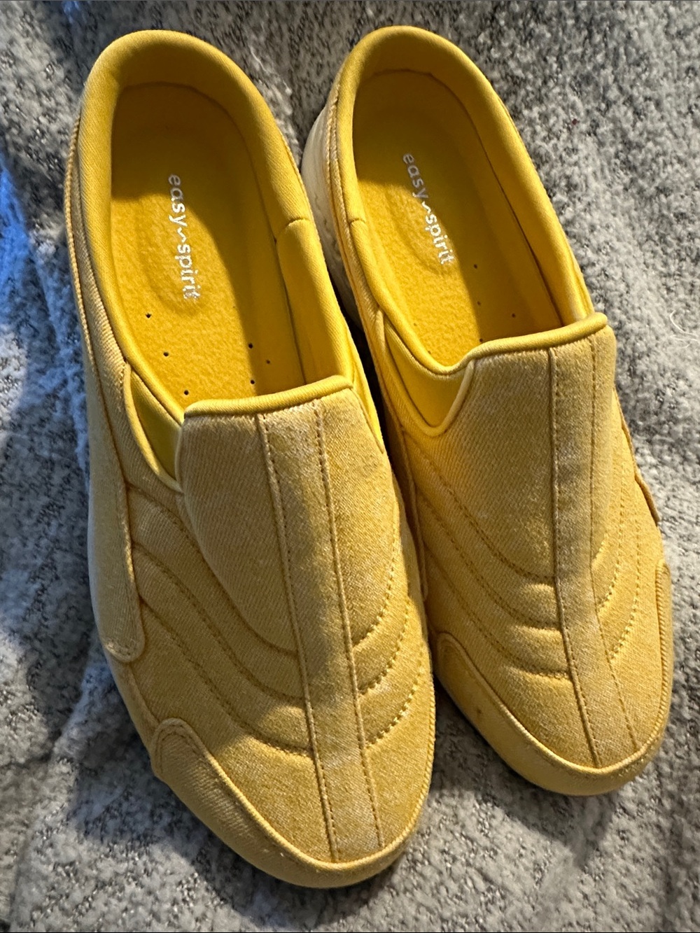 Easy Spirit Women’s Yellow Slip-On Canvas Sneakers